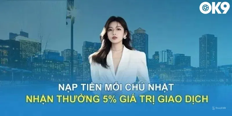 tặng 5% nạp đầu